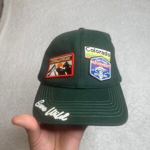 Free people green‎ mens Colorado adjustable embroidered patch hat
Adjustable
